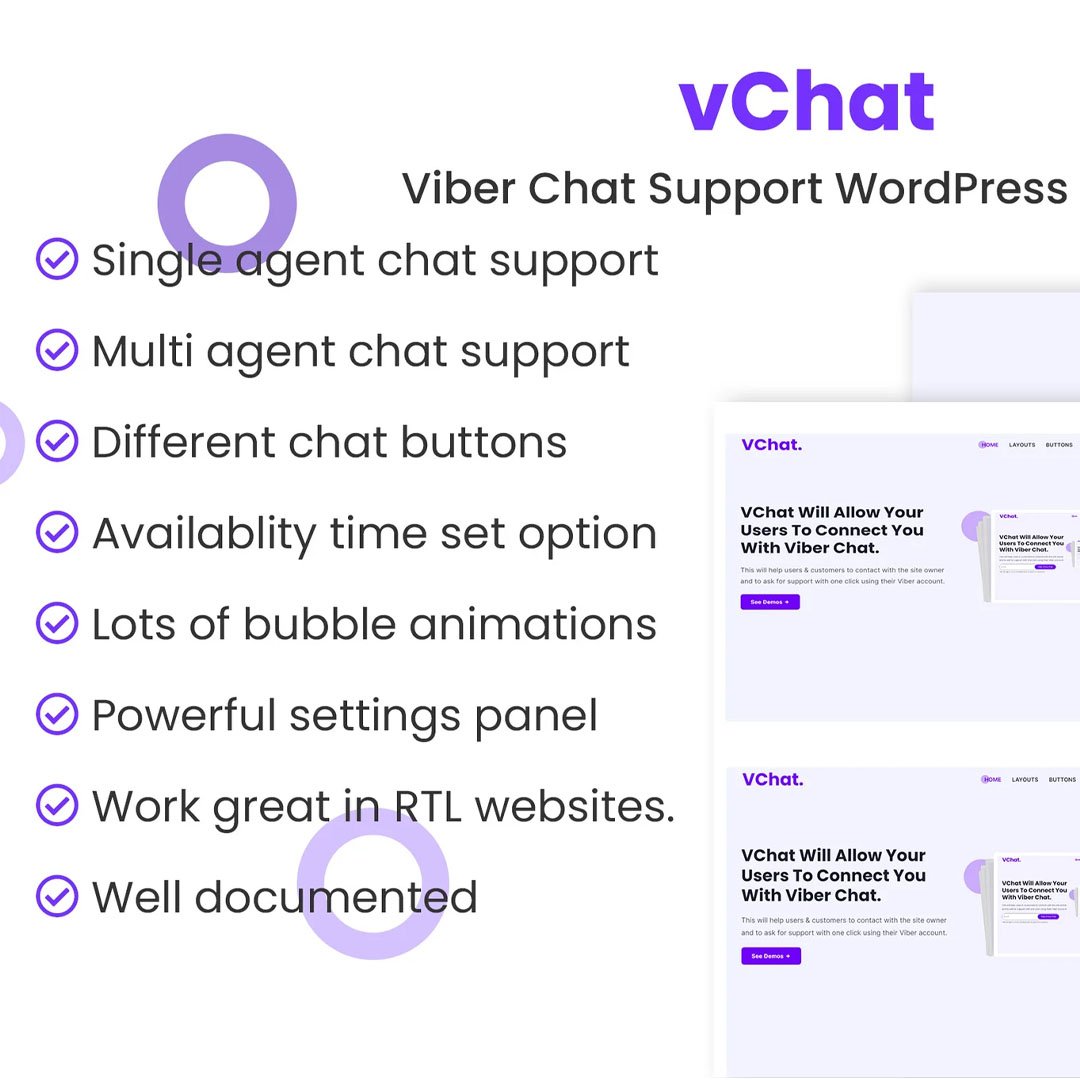 vChat - Viber Chat Support WordPress Plugin